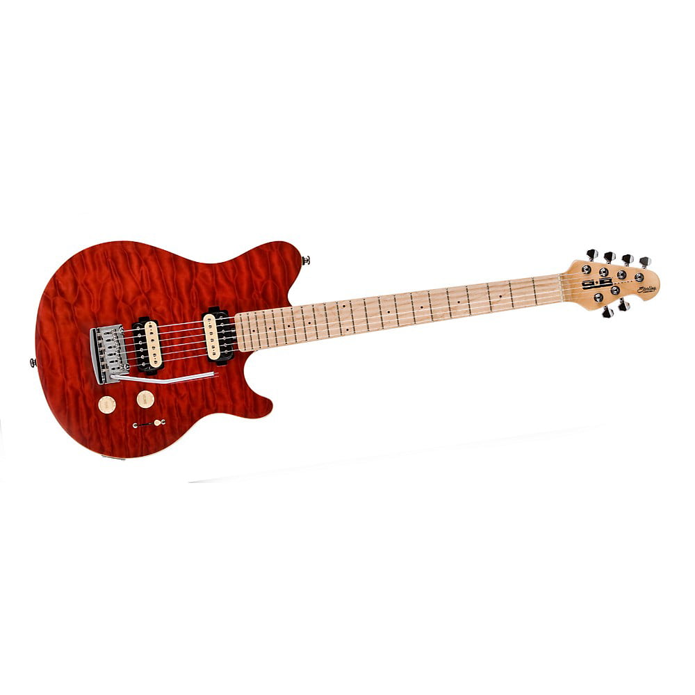 Sterling by Music Man S.U.B. Series AX3 Electric Guitar (Trans Red)