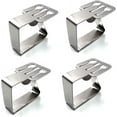 thumbnail image 1 of Qucyy 4pcs Tableware Shape Stainless Steel Silver Thickened Strong Cloth Clip Tablecloth Clamp Holder Table Cover Clamps Table Cloth Holder Table Cloth Clips Holder(Tableware), 1 of 5