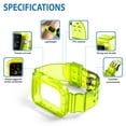 thumbnail image 3 of Insten Crystal Clear Watch Band with Rugged Bumper Case For Apple Watch 40mm 38mm Series SE 6 5 4 3 2 1, Replacement Soft TPU Transparent Strap, Clear Yellow, 3 of 10