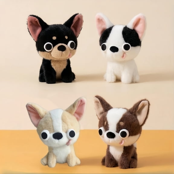 Cartoon Mischievous Dog Stuffed Animal Doll - Cuddly Soft Plush Ugly Puppy Plush Toy Decor Gift