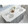 thumbnail image 6 of Water Creation Palace 60" Wood Double Bathroom Vanity in Cashmere Gray & Chrome, 6 of 9