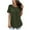 Green, variant on Buigttklop Summer Tops for Women 2024 Plus Size Women Summer Solid Color Patchwork Lace Short Sleeve Casual Tunic Tops Blouse
