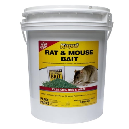 Kaput Rat Mouse Vole Bait - Place Packs 32 Packs