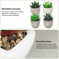 thumbnail image 2 of Juego de 4 plantas suculentas artificiales pequeñas, decoración de plantas suculentas de imitación para mesa de hogar moderna, escritorio de oficina, decoración de estante de baño Vhermosa Macetas, 2 of 5