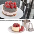 thumbnail image 4 of 8 anillos de acero inoxidable para tartas, molde circular para mousse para hacer postres, anillos para mousse con empujador, juego de 8 (redondo), plateado, 4 of 4
