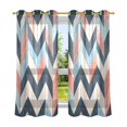 thumbnail image 6 of Yayeee Window Curtains Set of 2 for Living Room Light Filtering 63"x42", Pink Geometric, 6 of 7