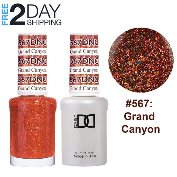 DND Gel Nail Polish & Nail Lacquer Set Soak Off Duo Set - #567 Grand Canyon, 0.5 oz