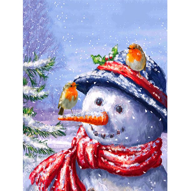 Kits de pintura de diamante 5D de Navidad, 12.0 x 16.0 in, G49 para adultos, bricolaje, arte de taladro completo, imagen de bañera de margarita azul, arte de diamante con diamantes de imitación, decoración de la pared del hogar ER