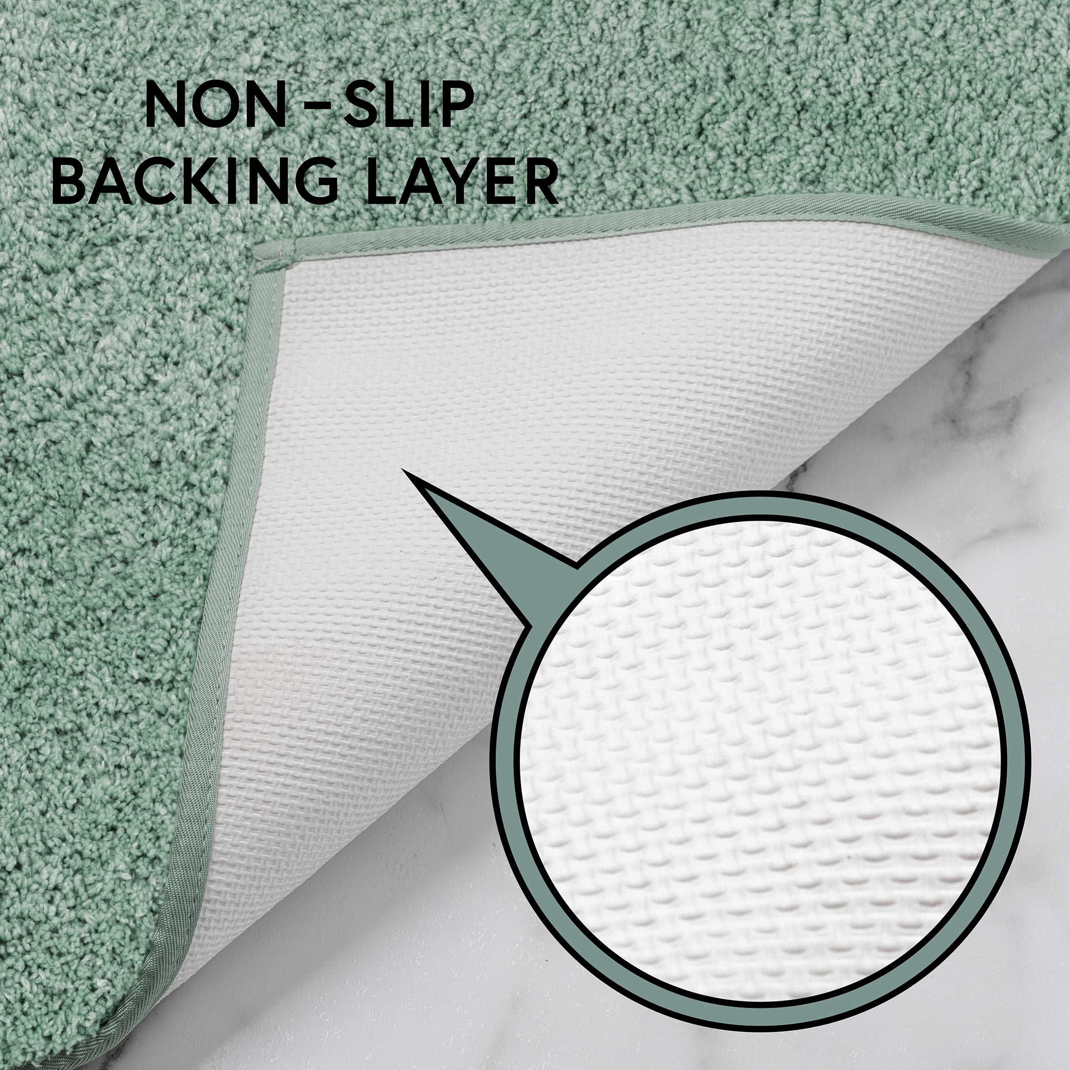 Better Homes & Gardens Ultra Soft Polyester Bath Rug, 23"x39", Green River