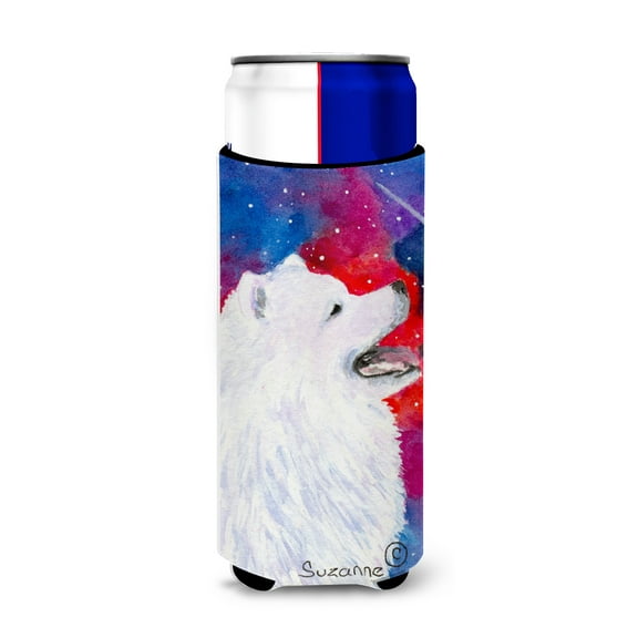 Caroline's Treasures SS8752MUK Samoyed Ultra Hugger for slim cans, Slim Can, multicolor