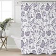 thumbnail image 2 of 54x78 Inch Shower Curtain Decorative Farmhouse Spring Bathtub Bath Curtains Fabric Waterproof Bathroom Decor Light Purple Fruit Plant Leaf Flower Small Stall Shower Curtain Set with 12 Hooks, 2 of 6