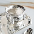 thumbnail image 3 of Silver Plated Set Of 2 Designer Bowl 2 Spoon 1 Tray Comes With Gift Pack - 200ml Each, Silver, Service For 2 | Dry Fruits Gift Item Decorative Tableware, Diwali Gift Set, 3 of 5