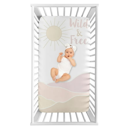 UPC: 0846480083542 | Desert Sun and Mountain Wild and Free Photo Op Fitted Crib Sheet by Sweet Jojo Designs
