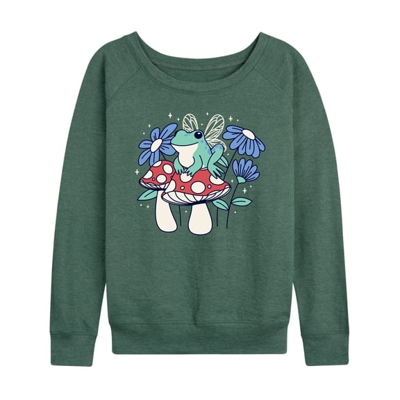 Instant Message - Fairy Frog - Women's Lightweight French Terry Long Sleeve Shirt