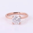 thumbnail image 4 of Cora Jewellery 2CT Double Prong Cushion Moissanite Solitaire Engagement Ring For Women, 14K Rose Gold, 4 of 7