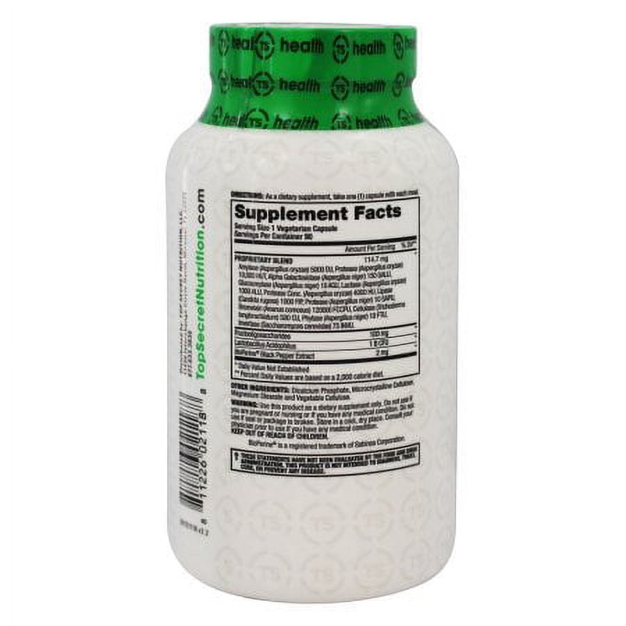 Lean Digestive Enzymes by Top Secert Nutrition - 90 Capsules