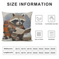 thumbnail image 5 of ONETECH Throw Pillow Cover Cute Raccoon Reading Paper Map Going Trip Vacation Rectangular Sofa Pillow Case Cushion Cover for Home Couch Bed Decor, 5 of 5