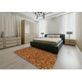 thumbnail image 5 of Ahgly Company Machine Washable Indoor Square Transitional Papaya Orange Area Rugs, 3' Square, 5 of 7