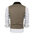 thumbnail image 6 of COOFANDY Mens Christmas Suit Vest Men's V-Neck Sleeveless Slim Fit Formal Jacket Suit Vest Business Dress Vests Casual Wedding Waistcoat, 6 of 11