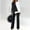 White, variant on Baqcunre Sweatsuits Women 2 Piece Outfit,Women 2 Outfits Casual Long Sleeve Top Loose Wide Leg Pants Trousers Two Set Suit Black