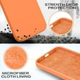 thumbnail image 4 of iPhone 15 Pro Case,Phone Case iPhone 15 Pro,Slim Fit Liquid Silicone Soft Gel Rubber Lightweight Microfiber Lining Shockproof Anti-Scratch Protective Cover for iPhone 15 Pro 6.1, Sunset Orange, 4 of 16