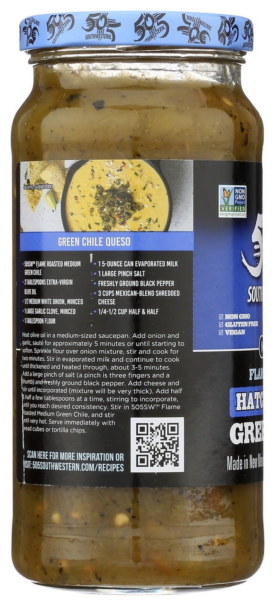 (12 pack) 505 Southwestern Flame-Roasted Hatch Green Chiles, 16 oz, Gluten-Free, All-Natural