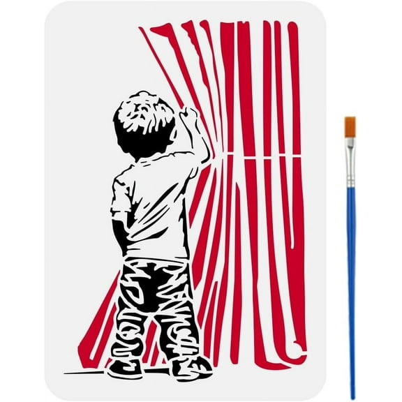 1 pc Plastic Hollow Out Drawing Painting Stencils Templates for Painting on Scrapbook Fabric Tiles Floor Furniture Wood Human 29.7x21cm Plastic