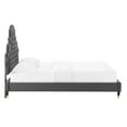 thumbnail image 6 of Modway Gwyneth Performance Velvet Queen Platform Bed in Charcoal, 6 of 10