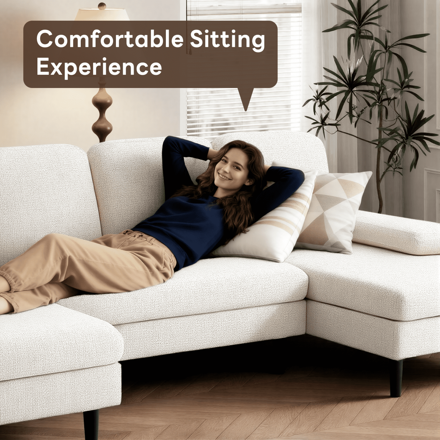 U-Shaped Sectional Sofa with Double Chaise