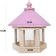 thumbnail image 2 of Cenador de madera colgante con decoración de comedero para pájaros silvestres JM, 2 of 3