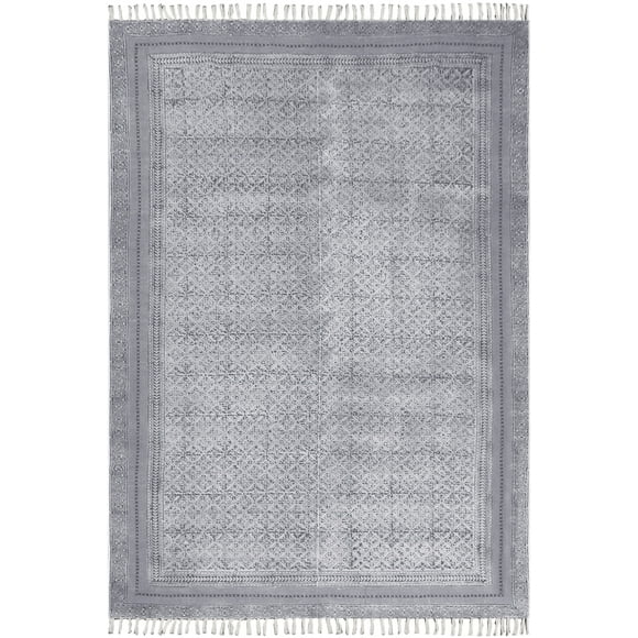 Casavani Outdoor Yoga Mat Kitchen Dining Rug,Gray 2.6x10feet