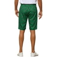 thumbnail image 3 of Lars Amadeus Plaid Shorts for Men's Father's Day Gift Flat Front Houndstooth Print Chino Shorts, 3 of 5
