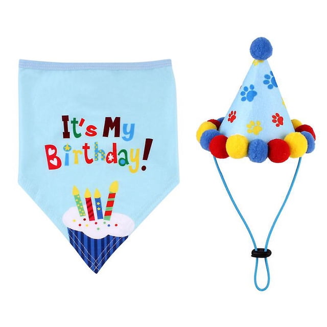1 gorro de fiesta de cumpleaños para mascotas.