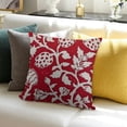 thumbnail image 3 of BANET Floral Printcloth Decorative Throw Pillow Covers, , Indoor/Outdoor Square Cushion Cover 24x24in, 3 of 5