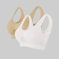 thumbnail image 2 of Jkety Sports&nbsp;Bras for Women Plus Size Everyday Bras for Women Full Coverage Soft Sleep Wirefree Bras New Upgrade Beige,3XL, 2 of 3