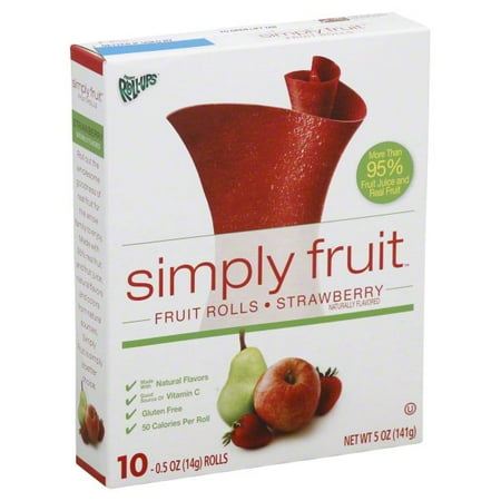 Fruit Roll-ups Simply Strawberry Fruit Rolls, 5 Oz., 10 Count