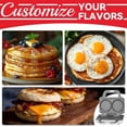 thumbnail image 4 of Double Mini Pancakes Maker Machine, Arepa Maker, Electric Pancake Maker Griddle, Ideal for Pancakes, Cookies, Eggs, Arepas & Breakfast Sandwiches, White, 4 Inch, 4 of 7