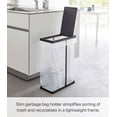 thumbnail image 2 of Yamazaki Home Lidded Garbage Bag Holder, Black, Steel, 12, Lid, 2 of 7