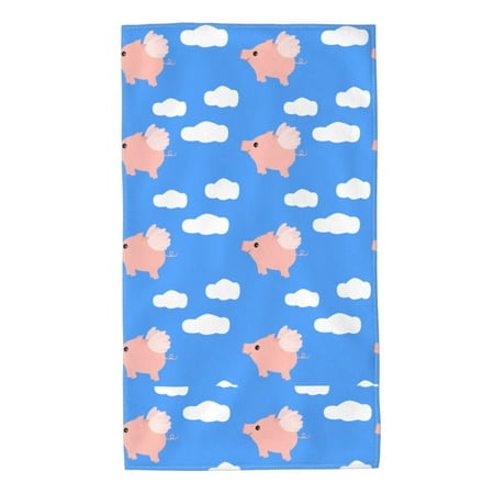 

Home Towels Flying Pigs Absorbent Hanging Hand Towel Small Bath Towel Decorative Kitchen Dish Guest Towel For Spa Gym Hote27.5x16in