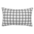 thumbnail image 1 of Fotbe Gray Checkboard Funda de Almohada Decorativa Estilo Occidental, Lujo en Algodón, Fundas para Almohadas King, Cojín Estampado para Decoración del Hogar-14"x20", 1 of 6