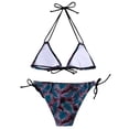 thumbnail image 6 of Women's Bikinis Tropical Print Two Piece Bikini Set Tie Side Halter Bathing Suits Summer Beach Vacation Swimsuit for Women Multicolor-4 L, 6 of 7