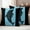 Blue Black, variant on Tropical Fish Outdoor Waterproof Pillow Covers, Mandalas Boho Modern Green Abstract Stripe Decorative Rectangle Throw Pillowcase Sofa Cushion Sham for Patio/Couch/Chair, 20"x12" 2 Pack