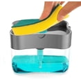 thumbnail image 5 of Dispensador de jabón para platos, exprimidor de detergente para fregadero de cocina, bomba de líquido de prensa manual y soporte para esponja, 5 of 5