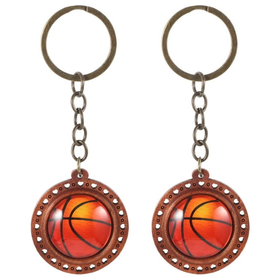 WORGEOUS 2Pcs Basketball Keychain Ball Key Ring Backpack Bag Purse Handbag Hanging Pendant