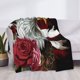 thumbnail image 3 of Fotbe Eagle With Hat And Roses Manta de Franela con Estampado, Manta Ultrasuave para Cama, Sofá, Auto, Hipoalergénica y Antibolitas-80"x60", 3 of 6