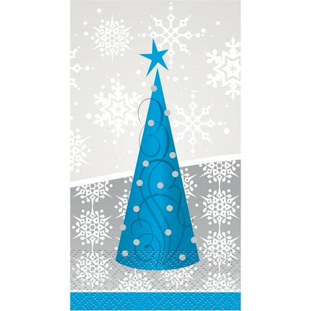 - Silver Snowflake Christmas Paper Guest Napkins, 16ct