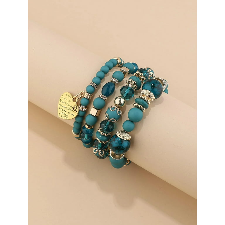 Turquoise Charm Bracelet Set