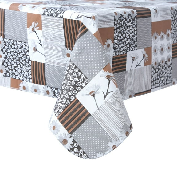 Ray Star 52x90 Christmas Tablecloth Disposable Tablecloth Snowman Halloween Vinyl Tablecloth with Flannel Backing