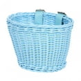 thumbnail image 1 of Cesta de bicicleta de manillar Sunnimix de mimbre de imitación Azul para niños, 1 of 8