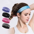 thumbnail image 2 of Elastic Sports Yoga Sweat Band Headband,Non Slip Super Soft Stretchy Bandana Headband, Sweat Wicking Head Wrap for Sports Fitness Running Yoga Exercise Tennis, Pack of 6, 2 of 6